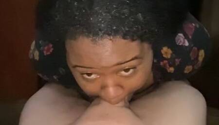 Black BBW Deepthroat Huge Facial Cumshot!!