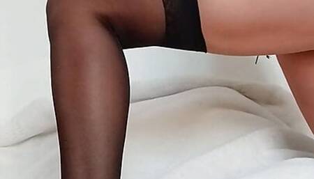 Mature woman getting dressed very sexy