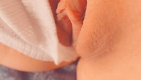 wake up with my blonde upshort very cute no panties