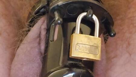 Locking Myself In My Chasity Cage