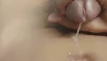 Bathing in my cum