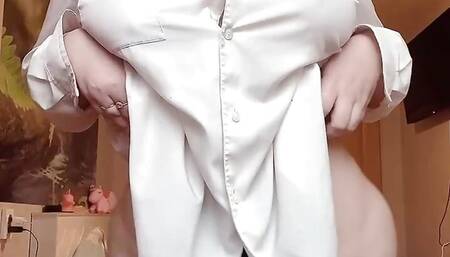 teasing you with my big body in a shirt