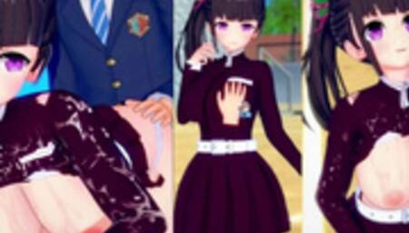 [Hentai Game Koikatsu! ]Have sex with Big tits Demon Slayer Kanao Tsuyuri.3DCG Erotic Anime Video.