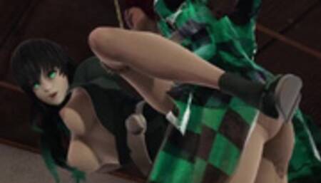 Tanjiro x Muichiro girl version bondage tied up