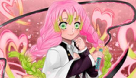 Demon Slayer: Mitsuri Kanroji Sex with a Beautiful Girl. (3D Hentai)