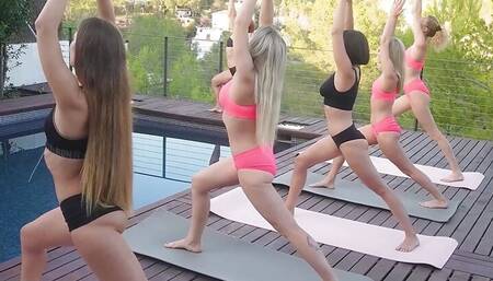 POV - Horny blonde students Candee Licious and Isabella de Laa seduce you