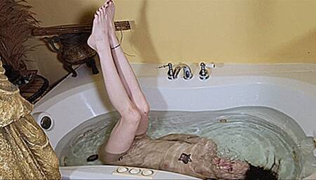 Nude Leg Stretching In The BathTub - PART 2 (HD 1080p MP4)