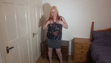 Stripping naked and dancing with my new Blonde hair