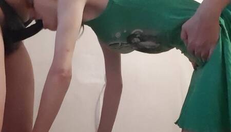 I and my girlfriend seduced our neighbor and fucked her mouth and pussy - Lesbian-illusion