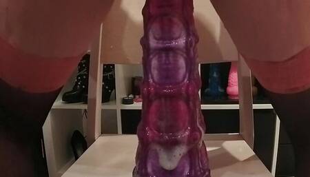 Dildo POV doggystyle, and almost cumming on my camera