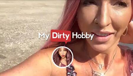 Handjob scene with sneaky goddess from mydirtyhobby