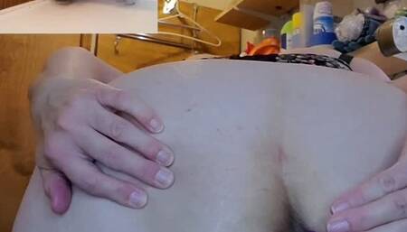 Dual view butt plug insertion,  then tons of anal play, glass dildo pussy fucking and orgasm