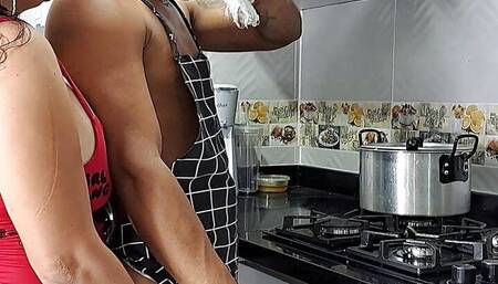 The best meal of the day is my stepson's cock