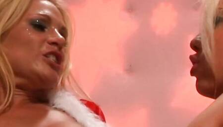 The Christmas spirit gets into the naughty milfs as they
