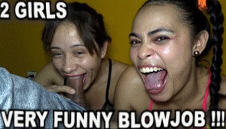 LAUGHING BLOWJOB 230122B SARAI + DIANA BLOW JOB VERY FUNNY COMPETITION  HD MP4