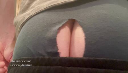 Basketball shorts and ripped underwear