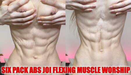 Six Pack Abs JOI Flexing Muscle Worship