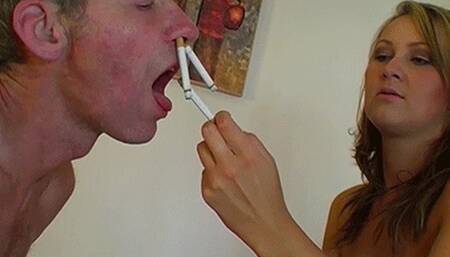 Come here I need an ashtray - Mistress Amber Leigh & Osel - MP4