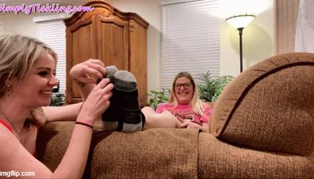 Kendra Lynn's Socks to Barefeet Tickled by Kody Evans HD MP4