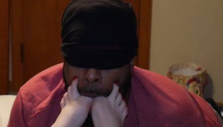 Fetish foot gagging on my sub