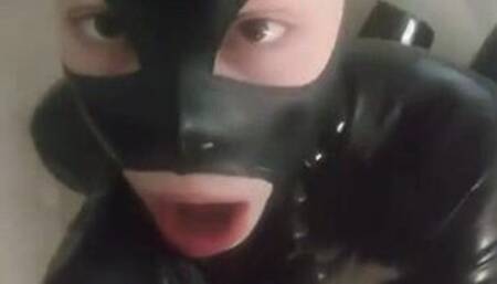 My kinky rubberdoll sucks my dick