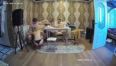 Stepfamily with Cuckold & MILF Friend in a Homemade Orgy