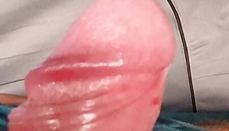 Close up cock head rising and pumping like in your mouth with final eruption of explosive cumshots in slow motion
