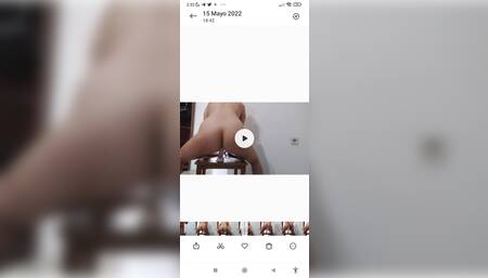 The milf next door in stockings and toys