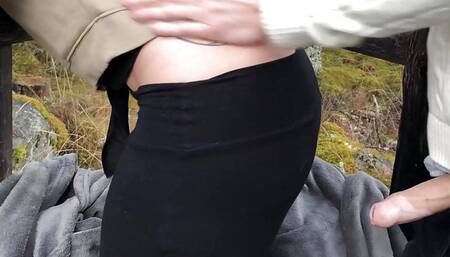 Young Couple Fucking in a Hunting Tower! - Her Mouth filled With Cum! -