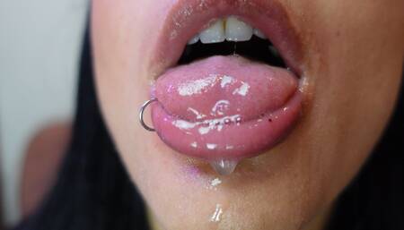 Mouth drool and countdown joi