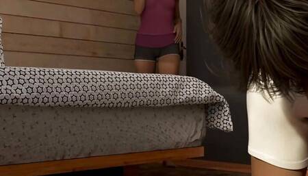 Playing with Fire-Wife watches her husband fuck anal mistress in pantyhose