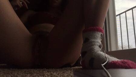 Fucking my pussy near a Window