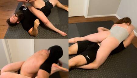 Sassy vs Jake Competitive wrestling