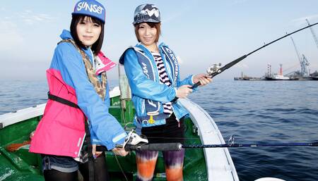 Two hot 18yo girls have sex in car and boat in a japanese game