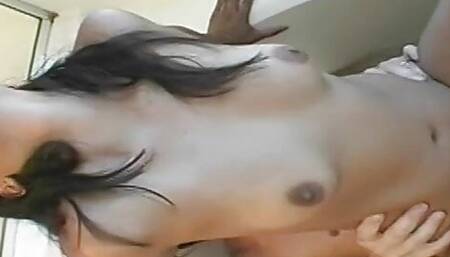 Gorgeous cuttie moans as her wet tight cunt is penetrated deep by a huge pole