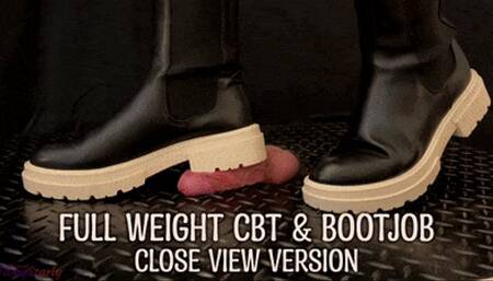 Fullweight Cock Trample & Bootjob in Leather Boots with TamyStarly (Close Version) - Bootjob, Ballbusting, Femdom, Shoejob, Crush, Ball Stomping, Foot Fetish Domination, Footjob, Cock  Board