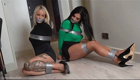 Amber & Jersey in: FireBrand StakeOut Babes Should Have Stayed Put - Now Their Boob-Banded Hostages in Frantic Peril! (HD)