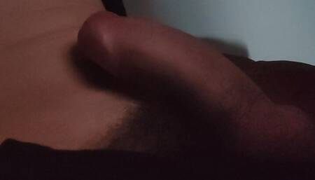 a young guy jerks off his big cock and cum