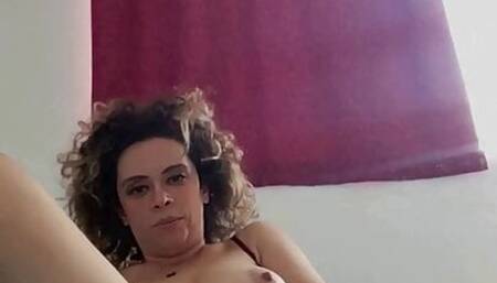 Crysspop fucking a dildo for a fan