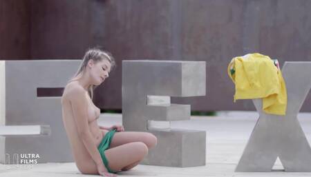 ULTRAFILMS Adorable Anna Tatu Flirts and Shows herself Naked from all Sides in a very Hot Striptease