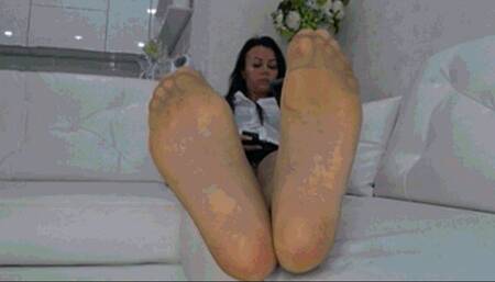 Watch and jerk off my feet in nude pantyhose Sd