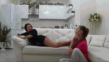 Janin bites my feet and sucks my toes Jb