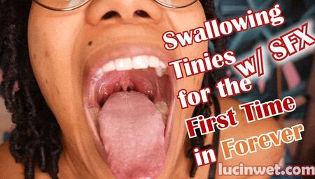 Swallowing Tinies for the First Time in Forever 1080p MP4 (With SFX)
