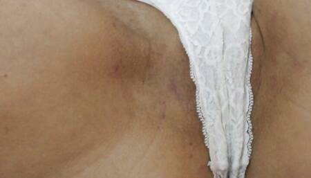 Horny moments with white panties