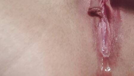 Up Close Throbbing Pussy Cum From Vibrator