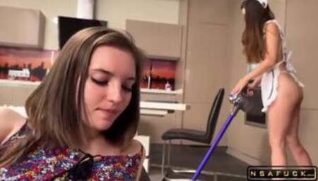 The Cleaning Lady doesnt Notice me Fu p1