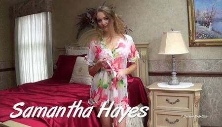 Samantha Hayes 5 Minute Strips Nude Display & Tease