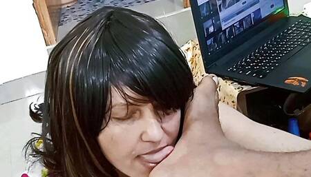 Super hot web cam new girl Licking Feet's.