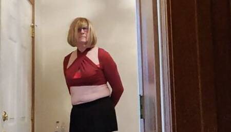New outfit walking in my high heels!