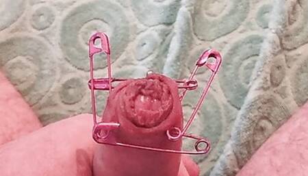 Handjob with needles no cum